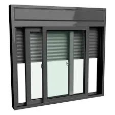 Janela com persiana integrada preta